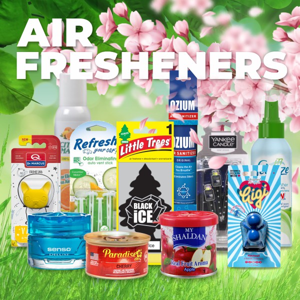 Car Air Fresheners, Car Scents, Floor Mats, Sunshades, Steering