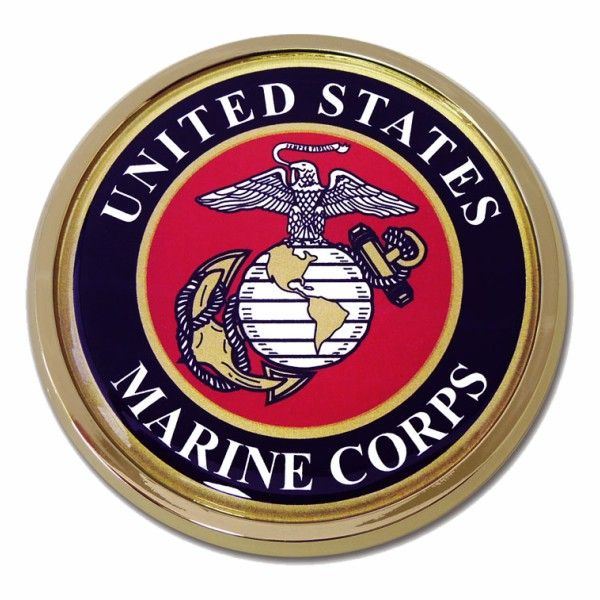 CHROME EMBLEM MARINE SEAL