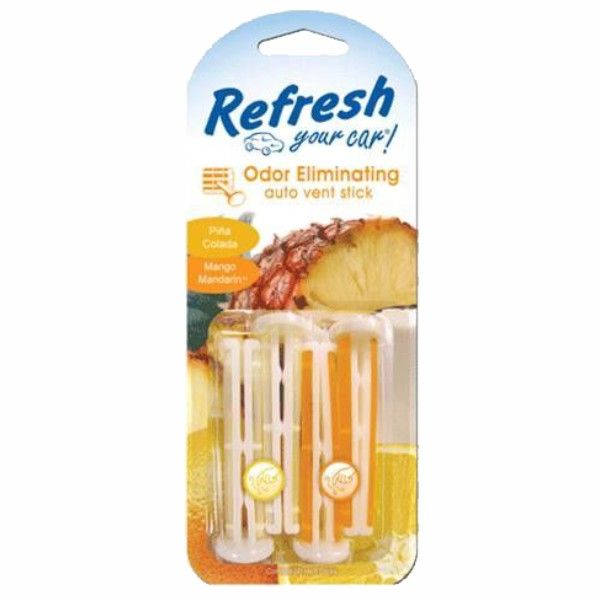 Refresh Your Car Dual Scent Vent Sticks Mango Mandarin/ P. Colada