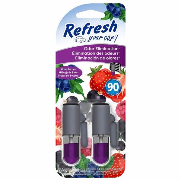 Refresh Your Car Oil Wicks, Mixed Berries, 2 ct