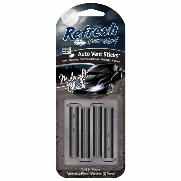 Refresh Your Car Vent Sticks (4 Pack) - Midnight Black