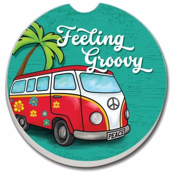 FEELING GROOVY AUTO COASTER