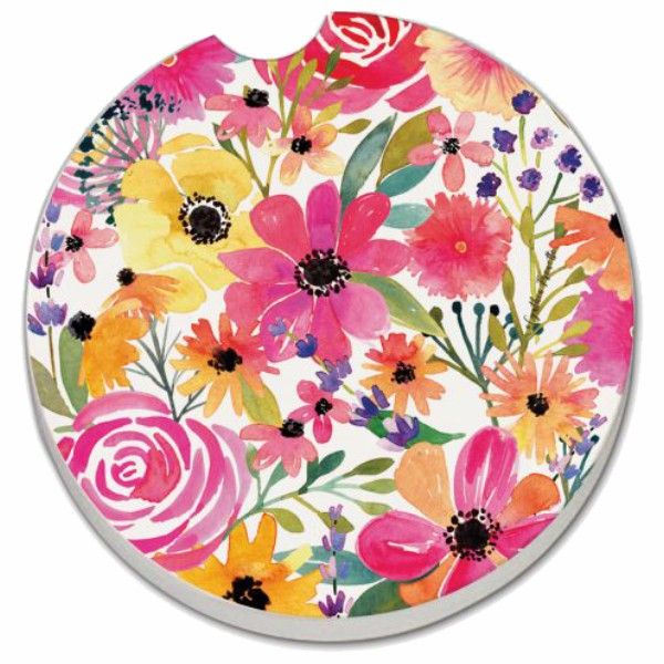 FLORAL FRENZY AUTO COASTER