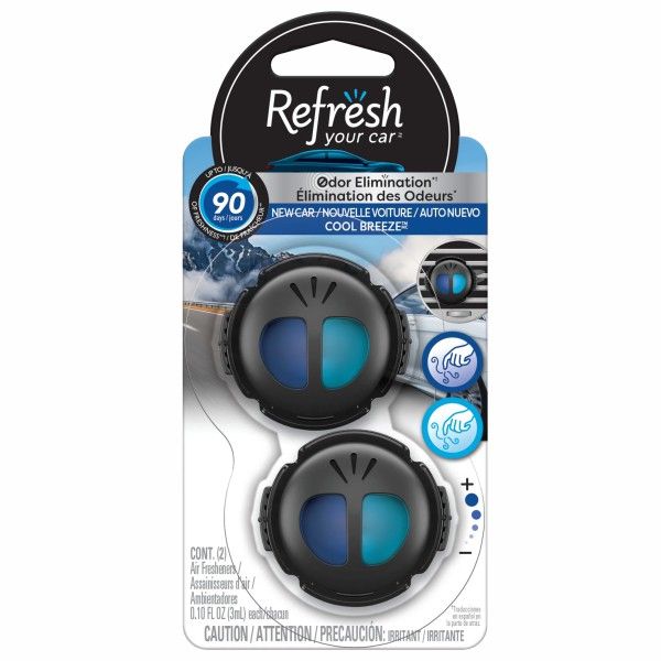 Refresh Mini Dual Scent Diffuser New Car/Cool Breeze