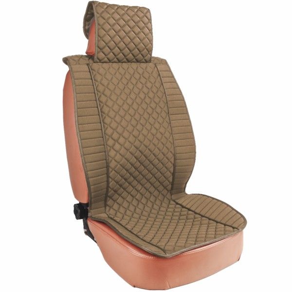Diamond Shape Stitch Seat Cover Tan