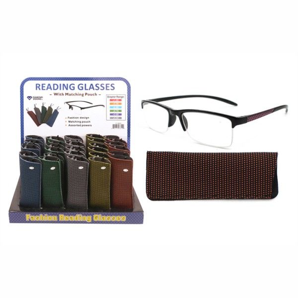 Reading Glasses with Pouch (30 PCS DISP)