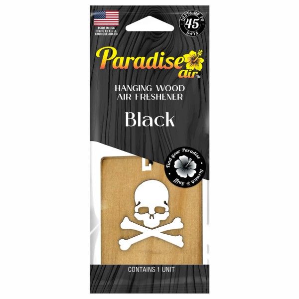 Paradise Air Hanging Wood, Skull Black