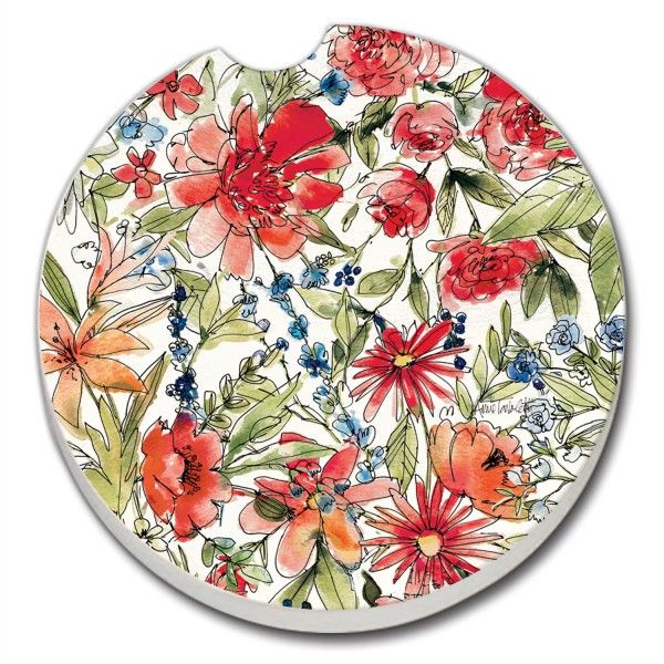AMERICANA MOOD FLORAL  AUTO COASTER 01410