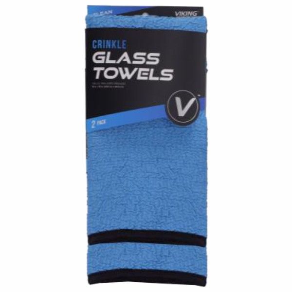 VK 2pk Microfiber Glass Towels