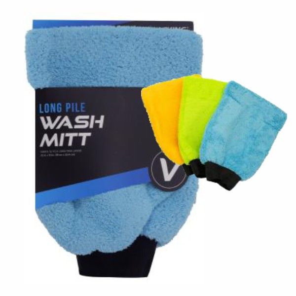 Microfiber Mitt - Long Pile - card