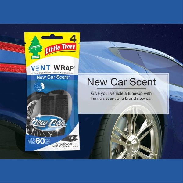 VENT WRAP LITTLE TREE NEW CAR SCENT 4 PK