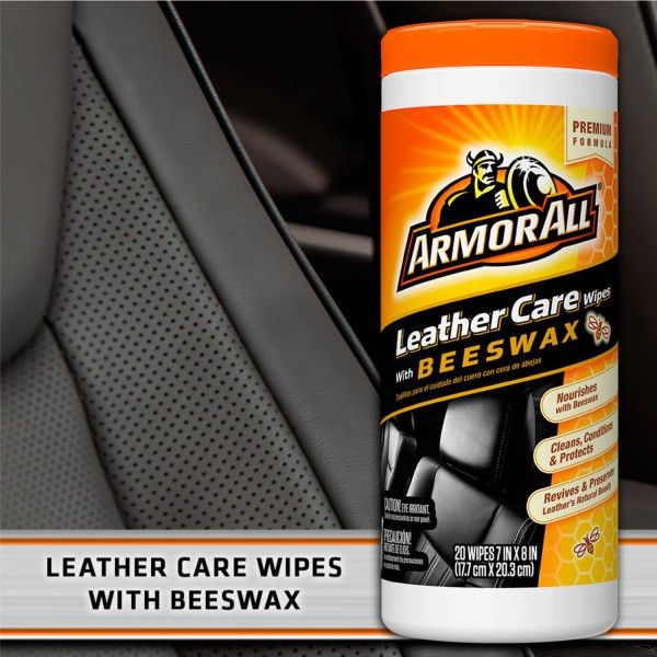Armor Leather W/ Beeswax  Wipes 20ct