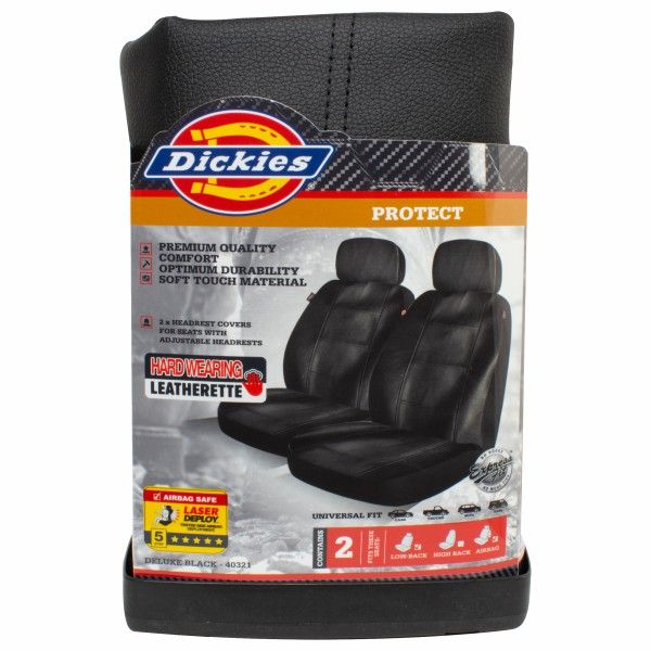 LB Deluxe 2PC BLK Seat Cover 