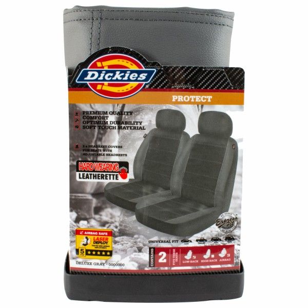 LB Deluxe 2PC Grey Seat Cover 