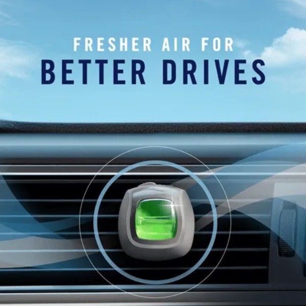 Febreze Car Vent Clips Air Freshener and Odor Eliminator, Heavy Duty Crisp Clean