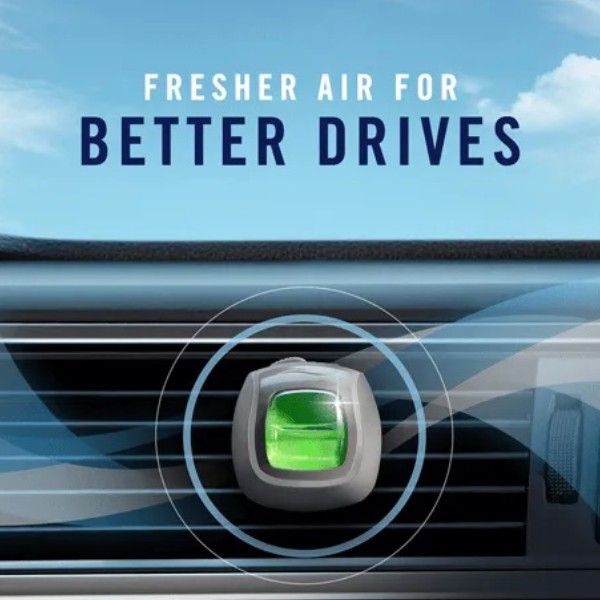 Febreze  Car Vent Clips Air Freshener and Odor Eliminator, LUSH