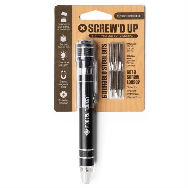 Modern Monkey Screwd Up 6 in 1 Screwdriver (24 Pcs Display)
