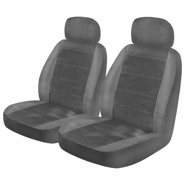 LB Deluxe 2PC Grey Seat Cover 