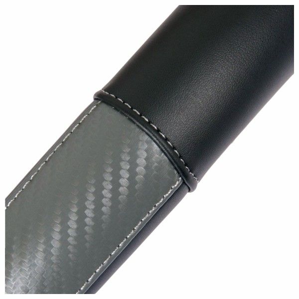 D Shape Matte Carbon + PU Steering wheel cover Grey