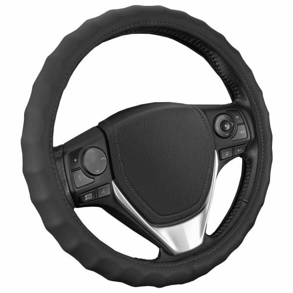 Leather Steering wheel cover Black