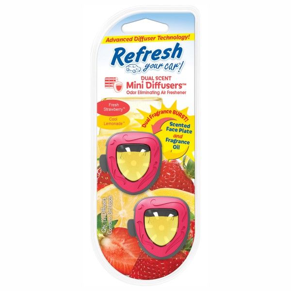 Refresh Mini Dual Scent Diffuser Fresh Strawberry/Cool Lemonade 