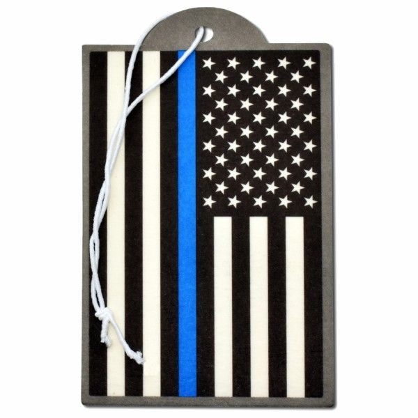 Police Flag Air Freshener - New Car Scent - 2 Pack