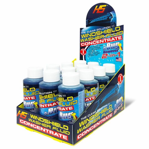 Concentrated Windshield Washer Fluid & Bug Remover 2 oz makes 1 gallon (12 pcs)