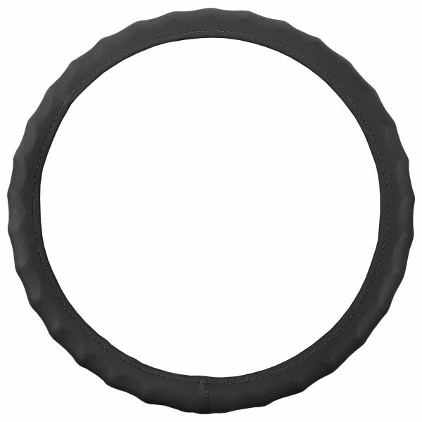 Leather Steering wheel cover Black Small