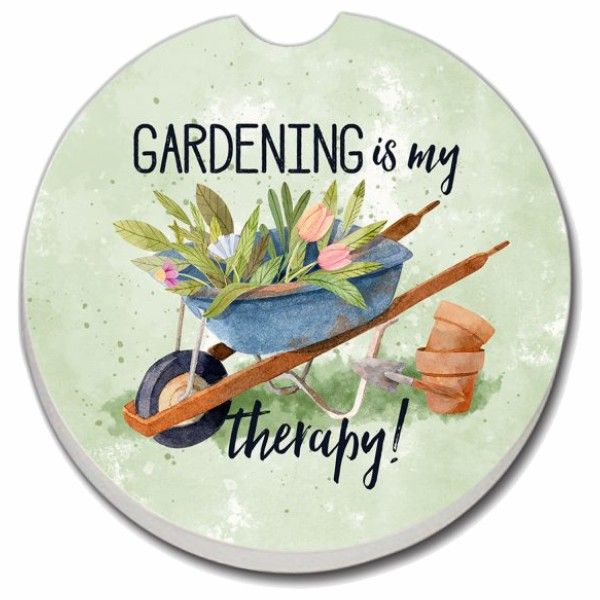 GARDENING IS MY THERAPY AUTO COASTER