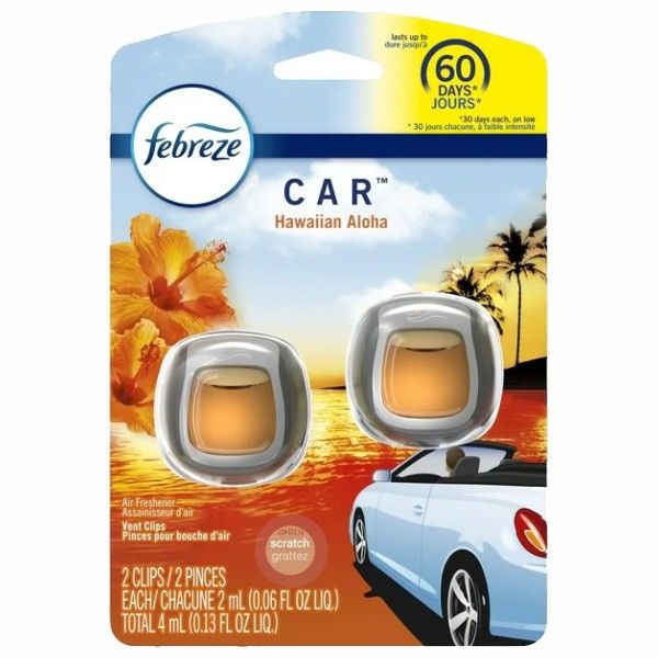 CAR VENT CLIP Hawaiian Aloha 2 CT