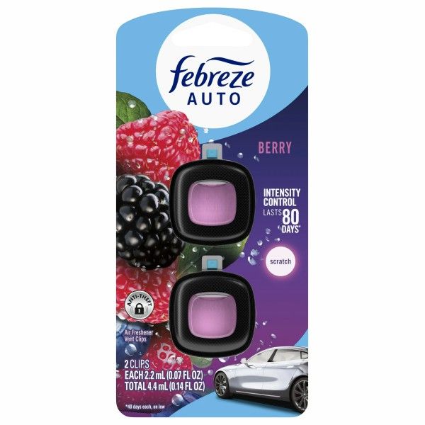 CAR VENT CLIP Berry 2 CT