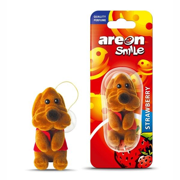 Areon Smile Plush Dog Strawberry