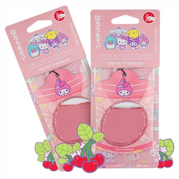 SANRIO 1 PACK GEL AIR FRESHENER Cherry Lollipop