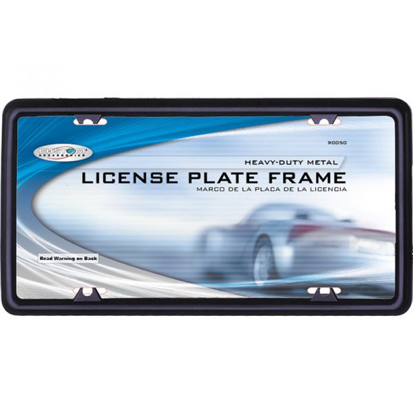 Custom Accessories 90050 Black Metal License Plate Frame