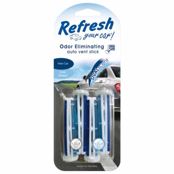 Refresh Your Car Dual Scent Vent Sticks New Car/Cool Breeze