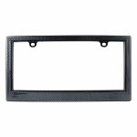 Custom Frames Black Plastic Carbon Fiber License Plate Frame 92951